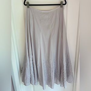 Isda & Co Appliqué Full Maxi Skirt Lilac Size 10